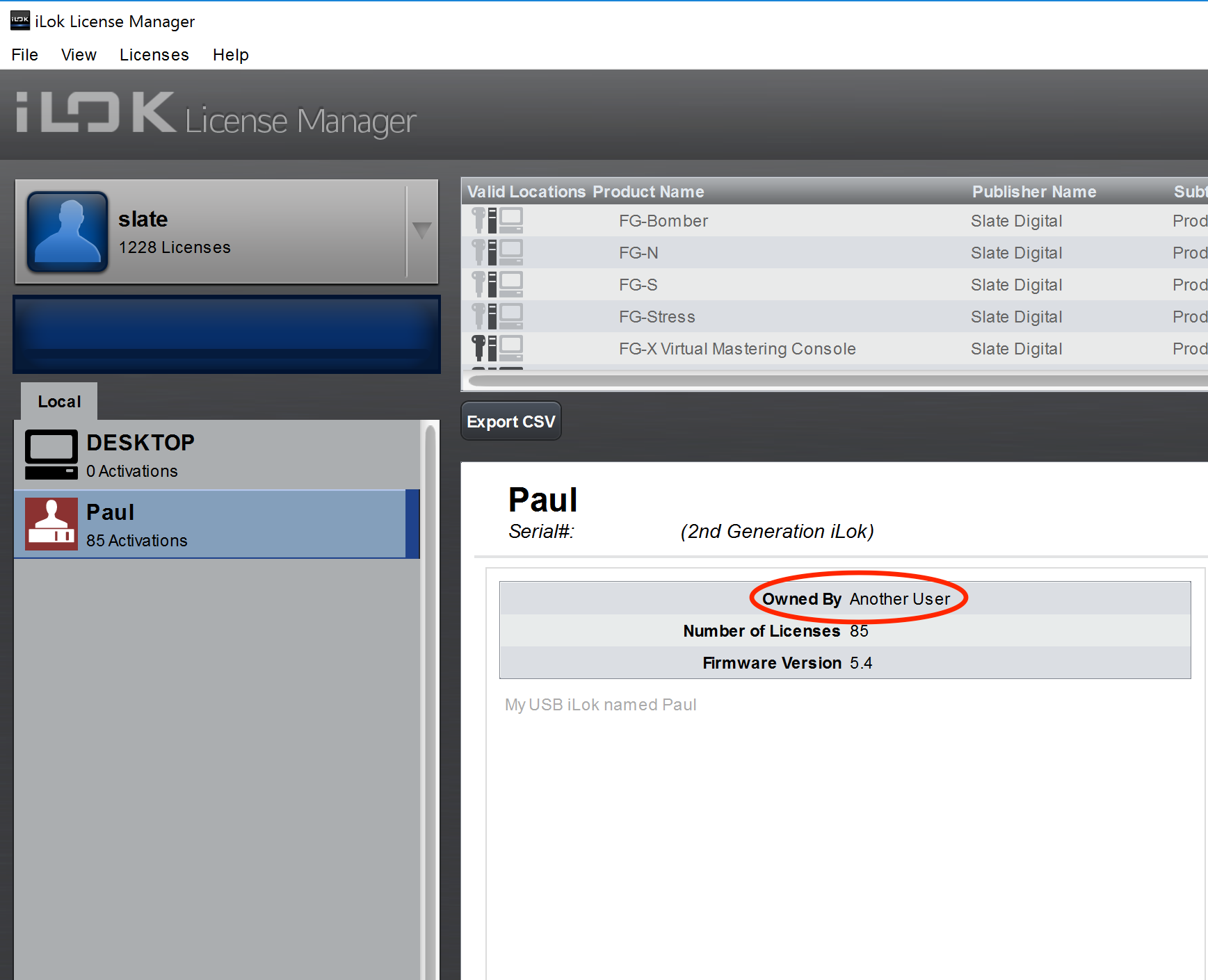 slate ilok license manager