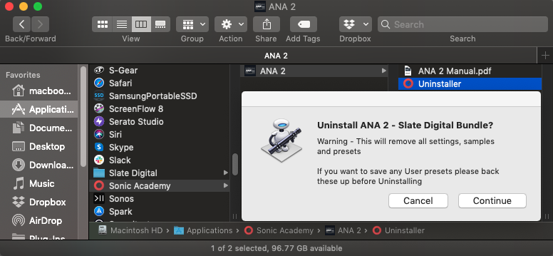 How To Uninstall And Reinstall Ana 2 On Macos Slate Digital